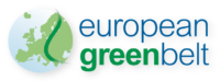 Euroopan vihreän vyöhykkeen logo, jossa näkyy nimi ja pieni kartta euroopasta