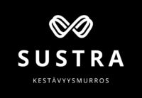SusTra-logo. Mustavalkoinen.